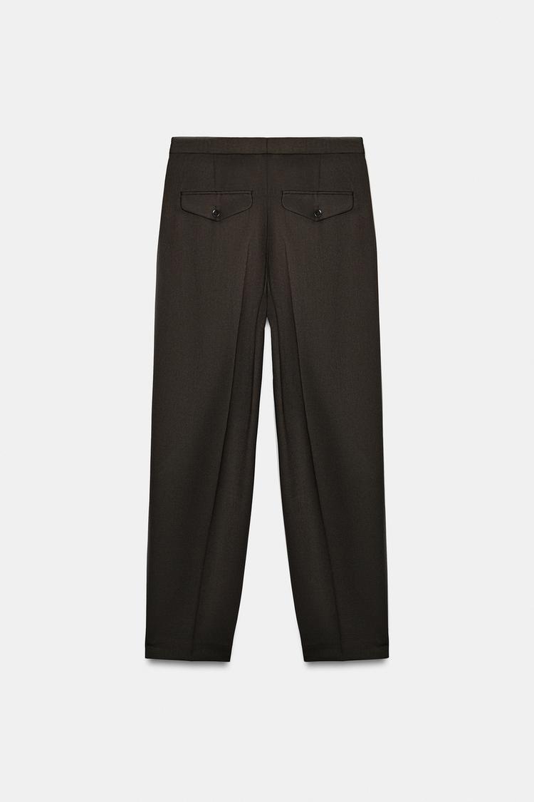 pantalon tailleur femme noir élégant Luxina vue face