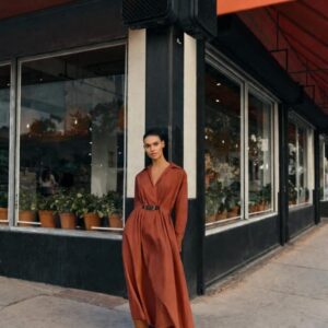 robe élégante femme avec poches discrètes